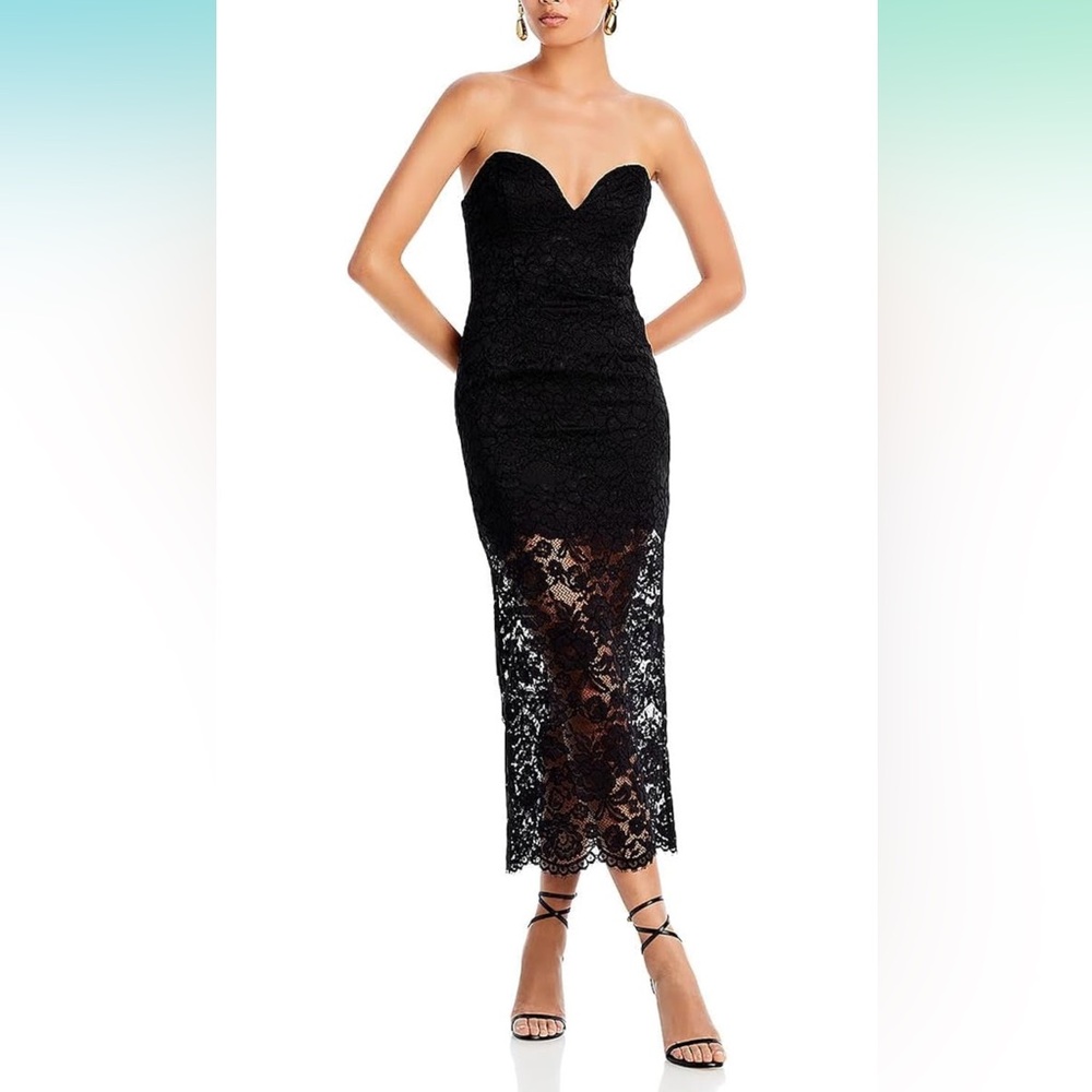 Bardot Womens Artemis Lace Midi Cocktail and Party Dress